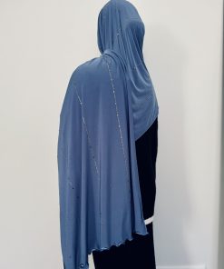 Hijab en Jersey Premium de Turquie Frisé/Bouclé et Strass