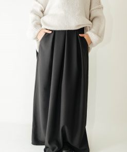 Jupe Évasée en Tissu Épais Effet Tailleur