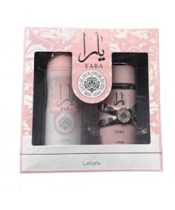 Coffret Cadeau Yara de Lattafa : Parfum 100 ml & Déodorant