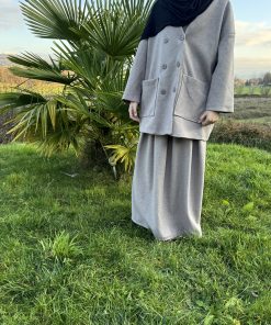 Ensemble veste oversize et jupe longue hiver