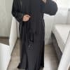 Burkini mastour noir 4 pièces – haut long, jupe, legging et hijab