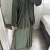 Burkini vert kaki fluide pour femme musulmane – taille jusqu’au 44