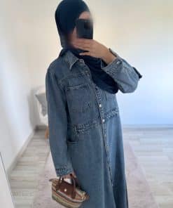 Robe en jean premium mastour – Coupe ample et fluide, denim bleu clair
