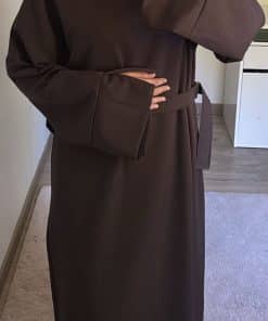 Robe longue détaille ceinture