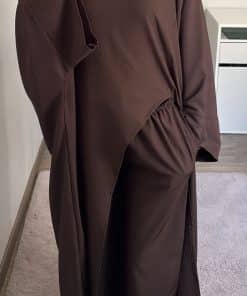 Ensemble pantalon large et haut asymétrique