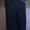 Jupe longue en jean portefeuille femme